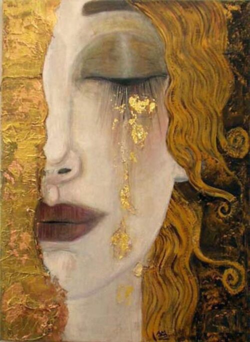 Larmes d'or - Gustav klimt - Reproductions de tableaux et peintures haut de gamme