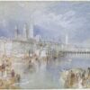 Vue sur Rouen dans le sens du fleuve - William Turner - Reproductions de tableaux et peintures haut de gamme