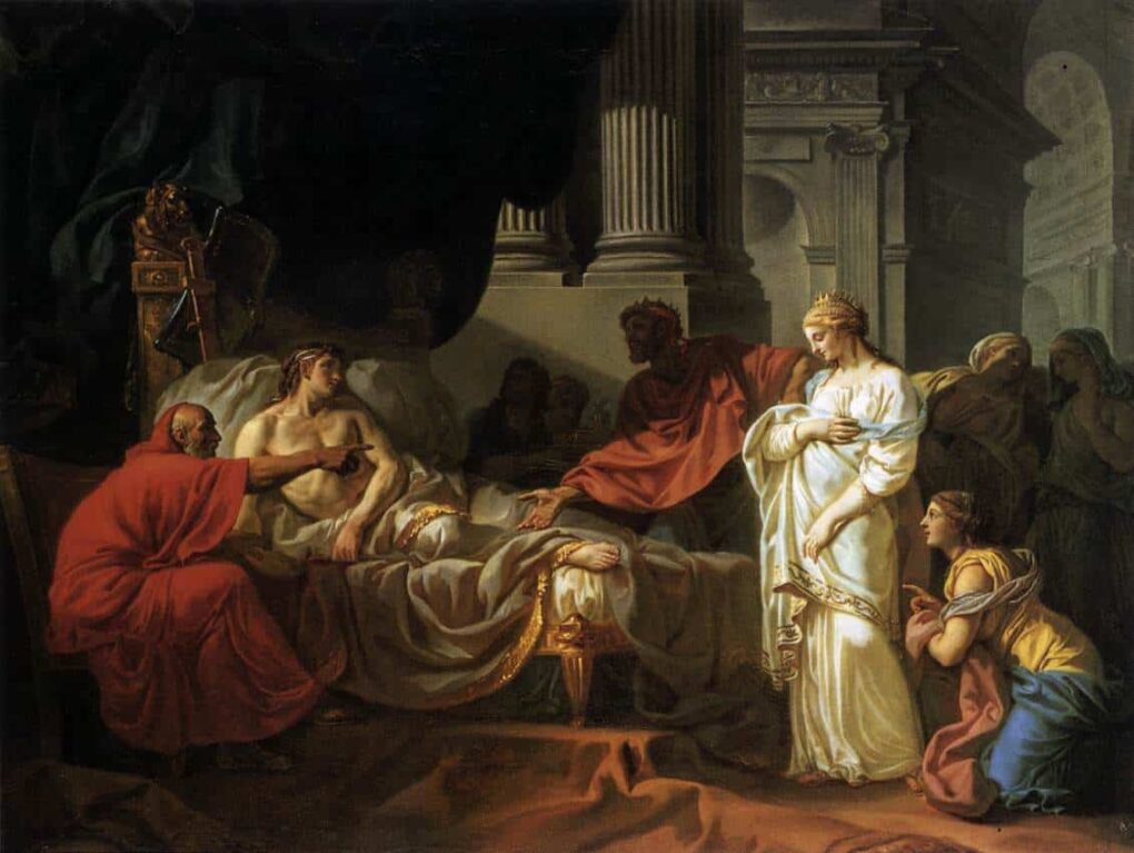 Antiochus et Stratonice - Jacques-Louis David - Reproductions de tableaux et peintures haut de gamme