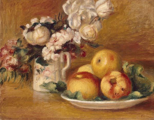 Apples and Flowers - Pierre-Auguste Renoir