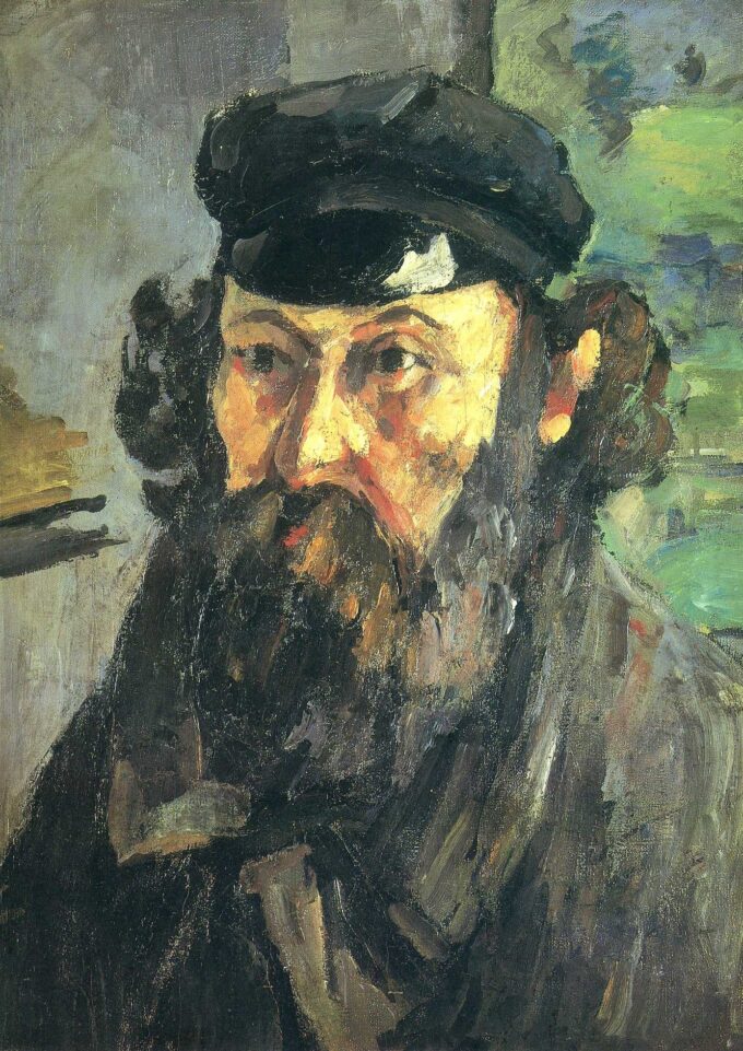 Self-portrait with a hat - Paul Cézanne