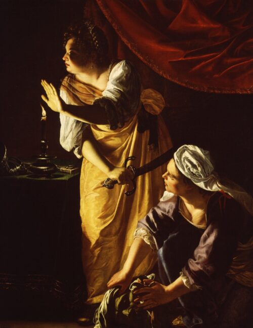 Judith et sa servante avec la tête d'Holopherne - Artemisia Gentileschi - Reproductions de tableaux et peintures haut de gamme