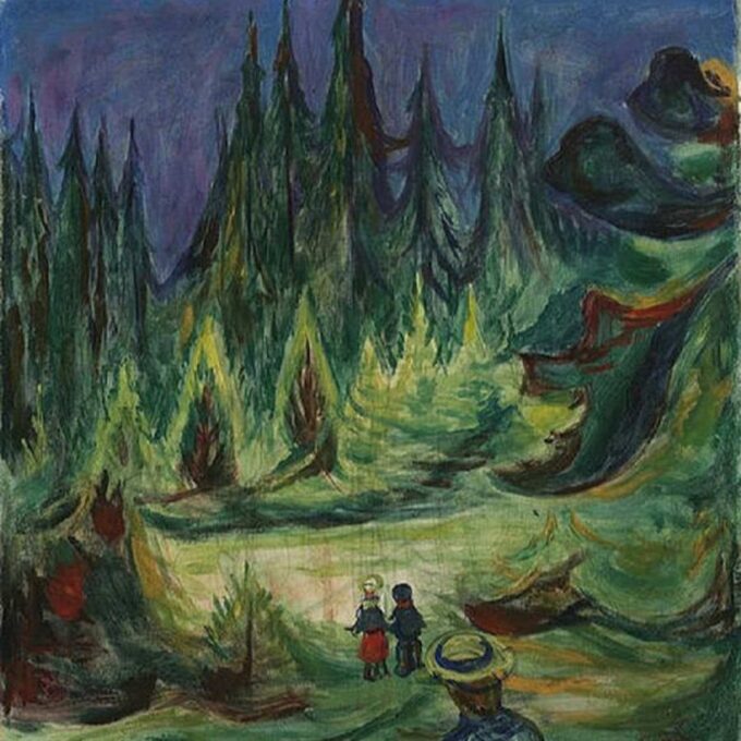 La forêt enchantée - Edvard Munch - Reproductions de tableaux et peintures haut de gamme