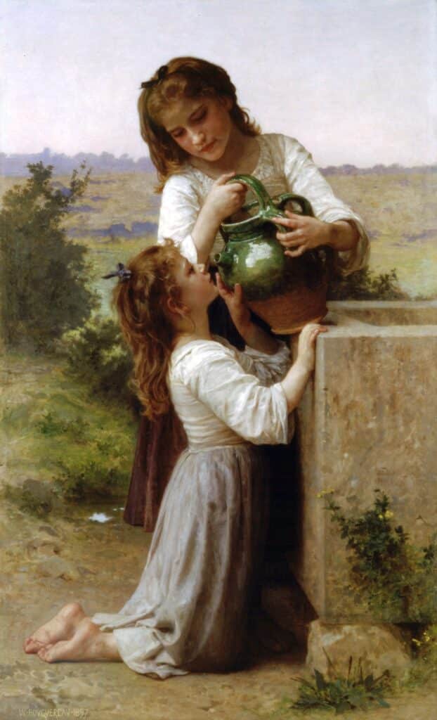 At the Fountain - William Bouguereau