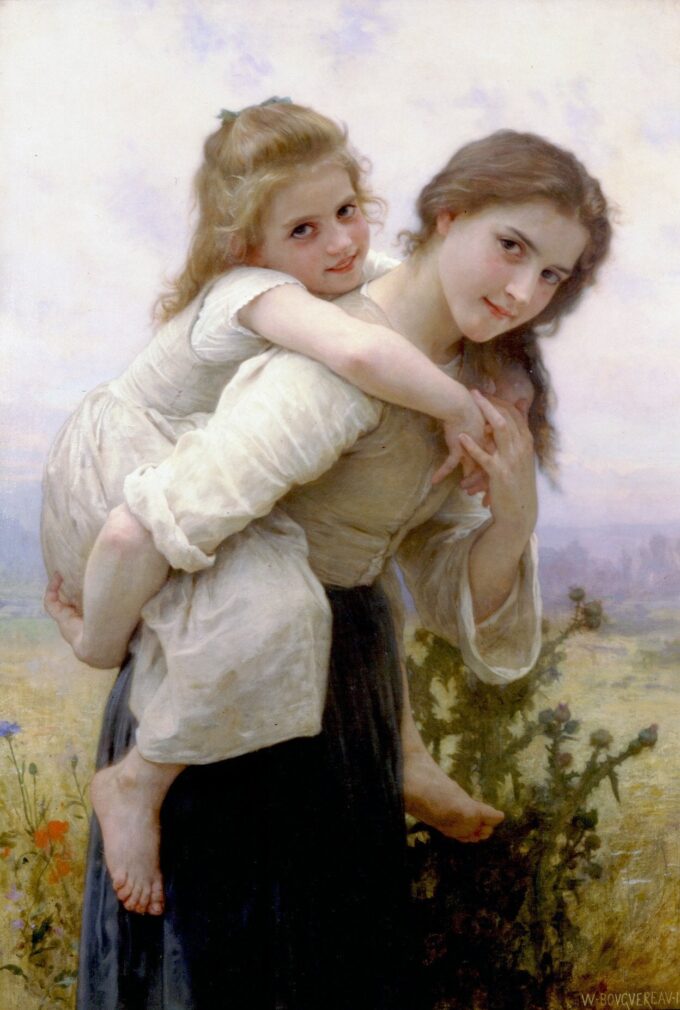 Not too heavy to carry - William Bouguereau