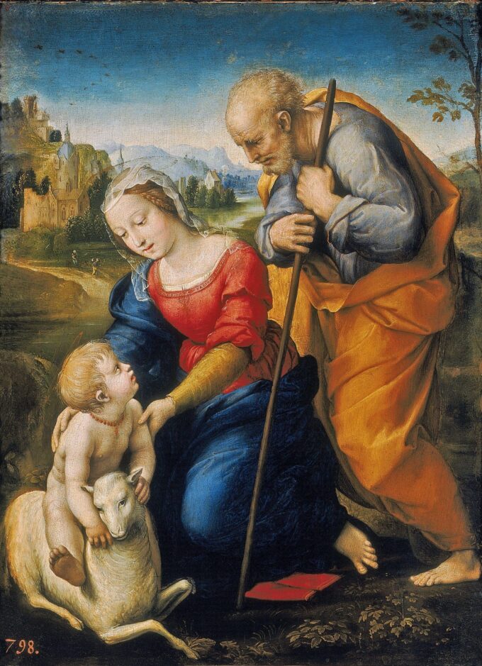 The Holy Family with a Lamb - Raphael (painter)