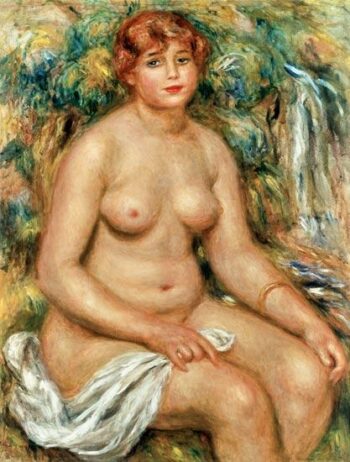 Bain assis - Pierre-Auguste Renoir - Reproductions de tableaux et peintures haut de gamme