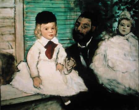 Baron Lepic with his two daughters - Edgar Degas