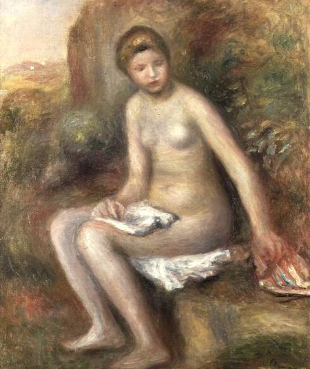 Bather on a Rock - Pierre-Auguste Renoir