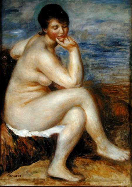 Bather seated on a rock - Pierre-Auguste Renoir