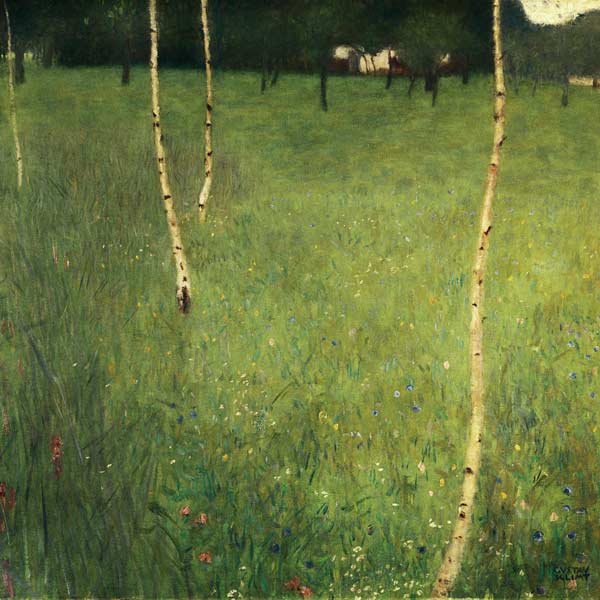 Farm with Birch Trees (Building with Birches) - Gustav Klimt