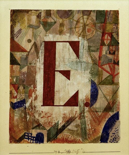 E, 1918 - Paul Klee. 

Translation: E, 1918 - Paul Klee