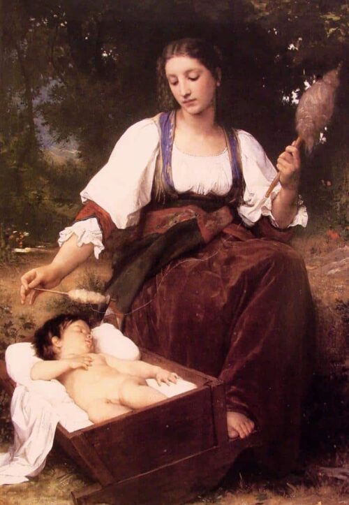 Berceuse - William Bouguereau - Reproductions de tableaux et peintures haut de gamme