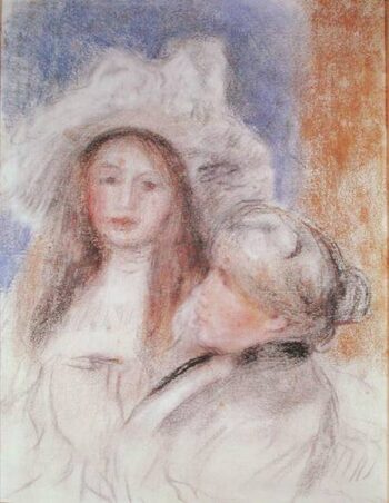 Berthe Morisot et sa fille Julie Manet - Pierre-Auguste Renoir - Reproductions de tableaux et peintures haut de gamme