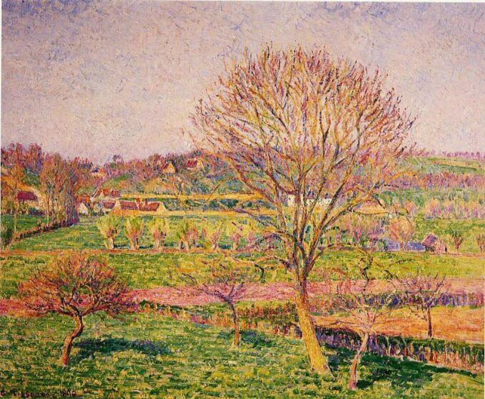 Gros noyer à Eragny - Camille Pissarro - Reproductions de tableaux et peintures haut de gamme