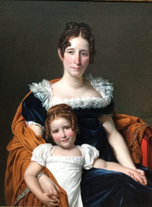 Portrait de la Comtesse Vilain XIIII et de sa fille - Jacques-Louis David - Reproductions de tableaux et peintures haut de gamme