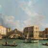 Vue du pont du Rialto, depuis le nord - Canal Giovanni Antonio - Reproductions de tableaux et peintures haut de gamme