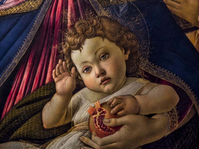 Madonna of the Pomegranate, Det – Sandro Botticelli Oil Painting Reproduction