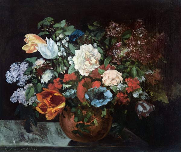 Bouquet of Flowers - Gustave Courbet