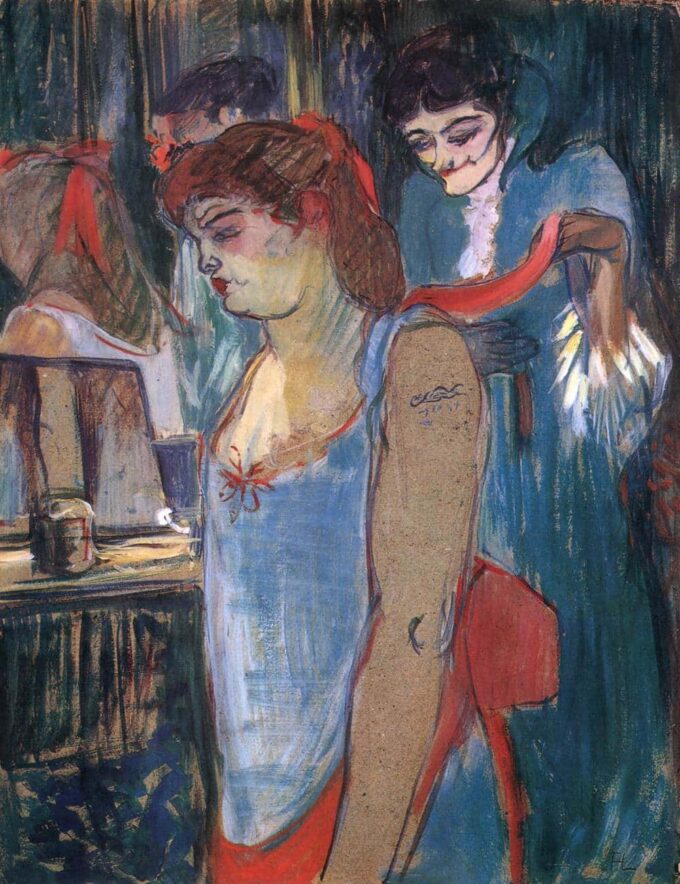 The Tattooed Woman or The Toilet - Toulouse Lautrec