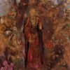 Bouddha marchant parmi les fleurs - Odilon redon - Reproductions de tableaux et peintures haut de gamme