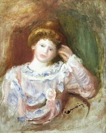 Buste de femme, vers 1907 - Pierre-Auguste Renoir - Reproductions de tableaux et peintures haut de gamme