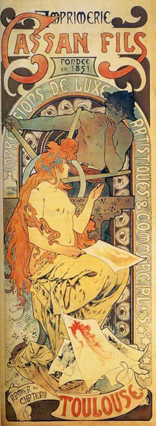 L'Imprimerie Cassan Fils - Mucha - Reproductions de tableaux et peintures haut de gamme