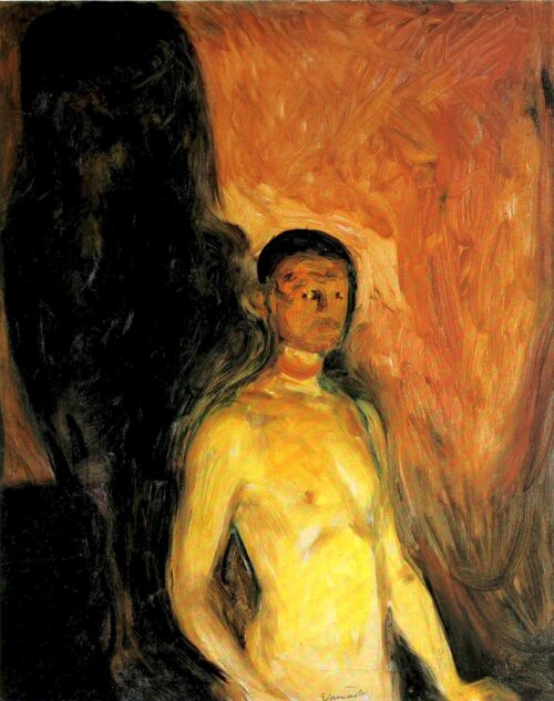 Autoportrait en enfer - Edvard Munch - Reproductions de tableaux et peintures haut de gamme