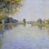 Vue de la seine en direction - Caillebotte - Reproductions de tableaux et peintures haut de gamme