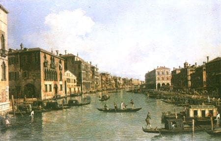 The Grand Canal from the Southeast to the Rialto Bridge - Giovanni Antonio Canal