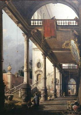 Capriccio of a Colonnade, 1765 (oil on canvas) - Giovanni Antonio Canal