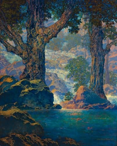 Cascades (Quiet Solitude) - Maxfield Parrish