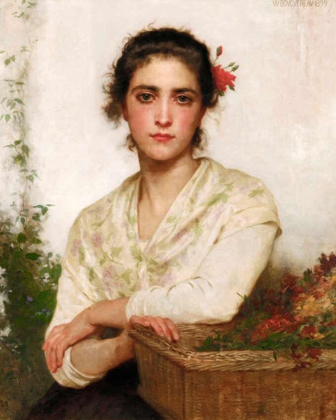 The Flower Seller - William Bouguereau