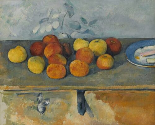 Nature morte avec pommes et biscuits - Paul Cézanne - Reproductions de tableaux et peintures haut de gamme