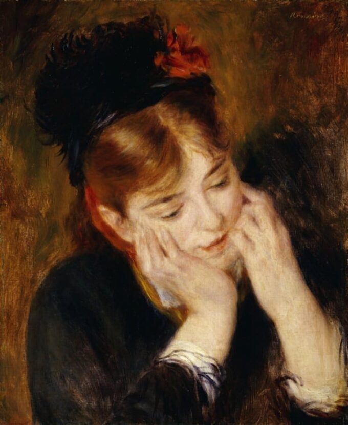 La contemplation - Pierre-Auguste Renoir - Reproductions de tableaux et peintures haut de gamme