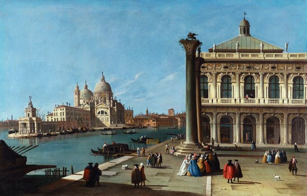 Entrance of the Grand Canal, Venice, with the Piazzetta and the church of Santa Maria Della Salute - Giovanni Antonio Canal