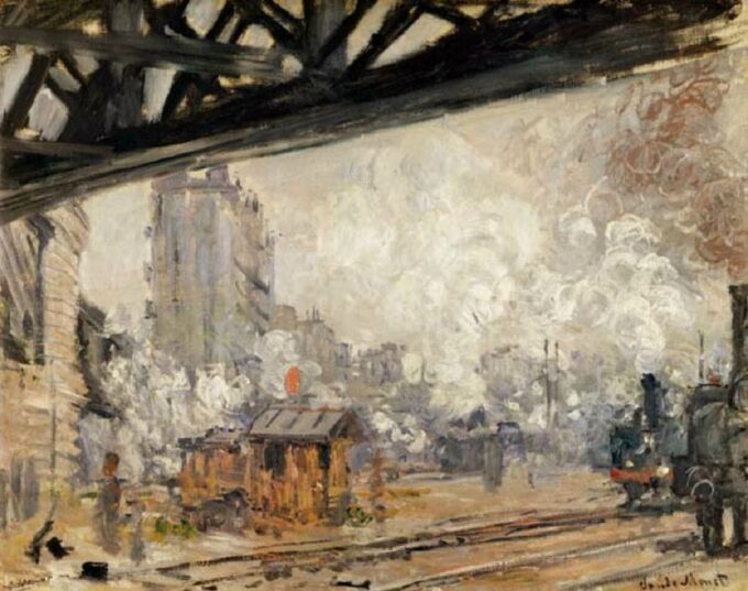 The Saint-Lazare Station, Exterior View by Claude Monet