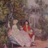 Conversation dans un parc - Thomas Gainsborough - Reproductions de tableaux et peintures haut de gamme