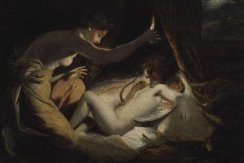 Cupidon et Psyché - Joshua Reynolds - Reproductions de tableaux et peintures haut de gamme