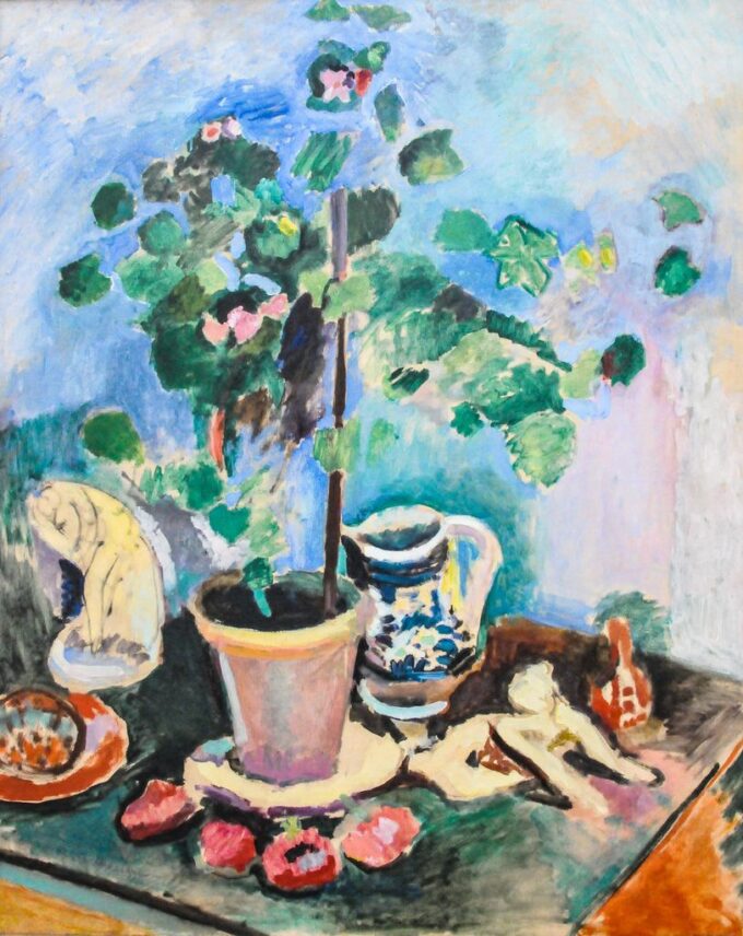 Still Life with a Geranium by Matisse - Oil Painting Reproduction

Translate in French: Nature morte avec un géranium de Matisse