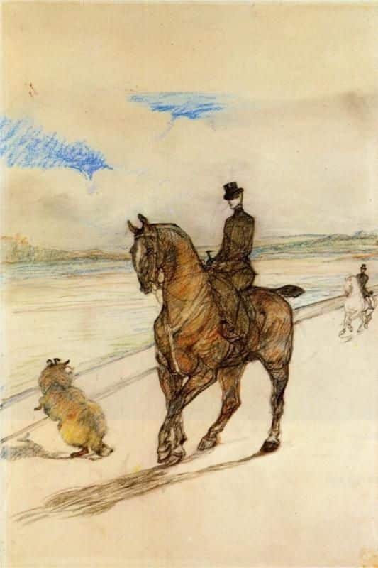 Girl with a Horse - Toulouse Lautrec