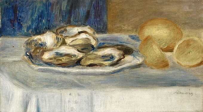 Still Life with Lemons and Oysters – Pierre-Auguste Renoir Oil Painting Reproduction