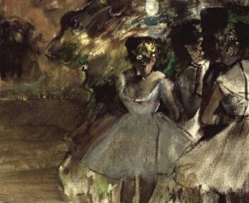 Trois danseuses dans les ailes - Edgar Degas - Reproductions de tableaux et peintures haut de gamme