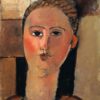 Le visage rouge - Amedeo Modigliani - Reproductions de tableaux et peintures haut de gamme