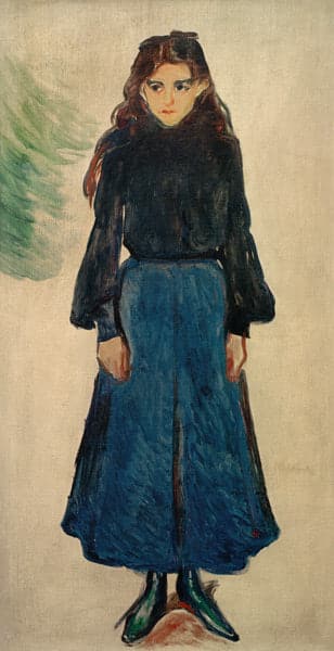 The Sad Girl (The Blue Girl) - Edvard Munch