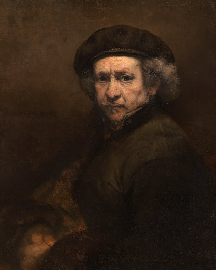 Self-portrait with beret and turned-up collar - Rembrandt van Rijn