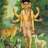 Dattatreya - Raja Ravi Varma - Reproductions de tableaux et peintures haut de gamme