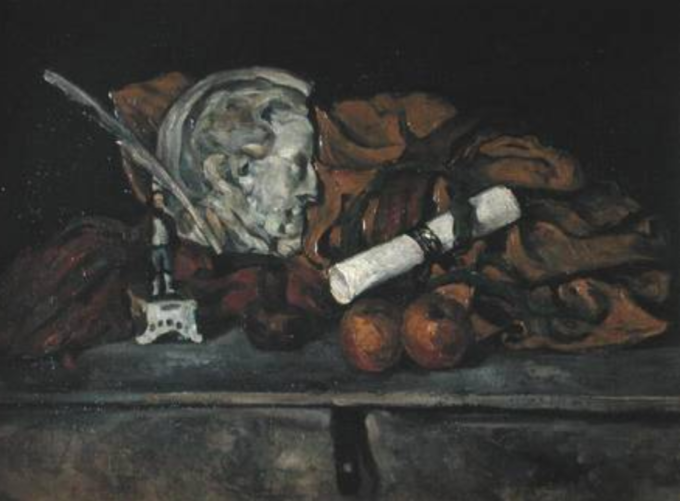 Still Life with Artist's Accessories - Paul Cézanne. High Quality Oil Painting Reproduction