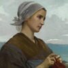 Tricoteuse bretonne - William Bouguereau - Reproductions de tableaux et peintures haut de gamme