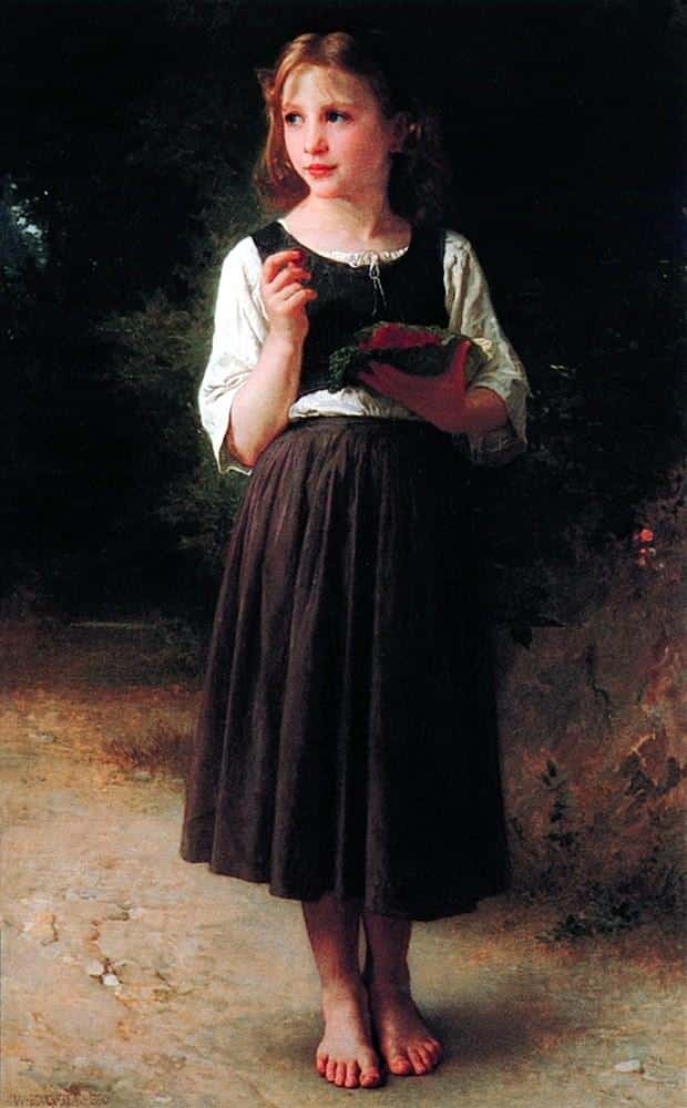 The Girl with Raspberries - William Bouguereau